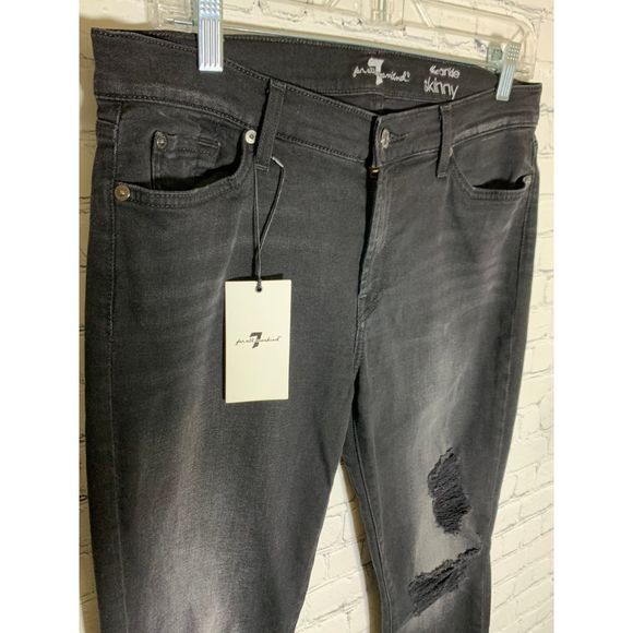 🆕 7 For All Mankind Gwenevere Ankle Skinny Jean - Picture 3 of 7